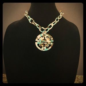 Tortoise Pendant Collar Necklace